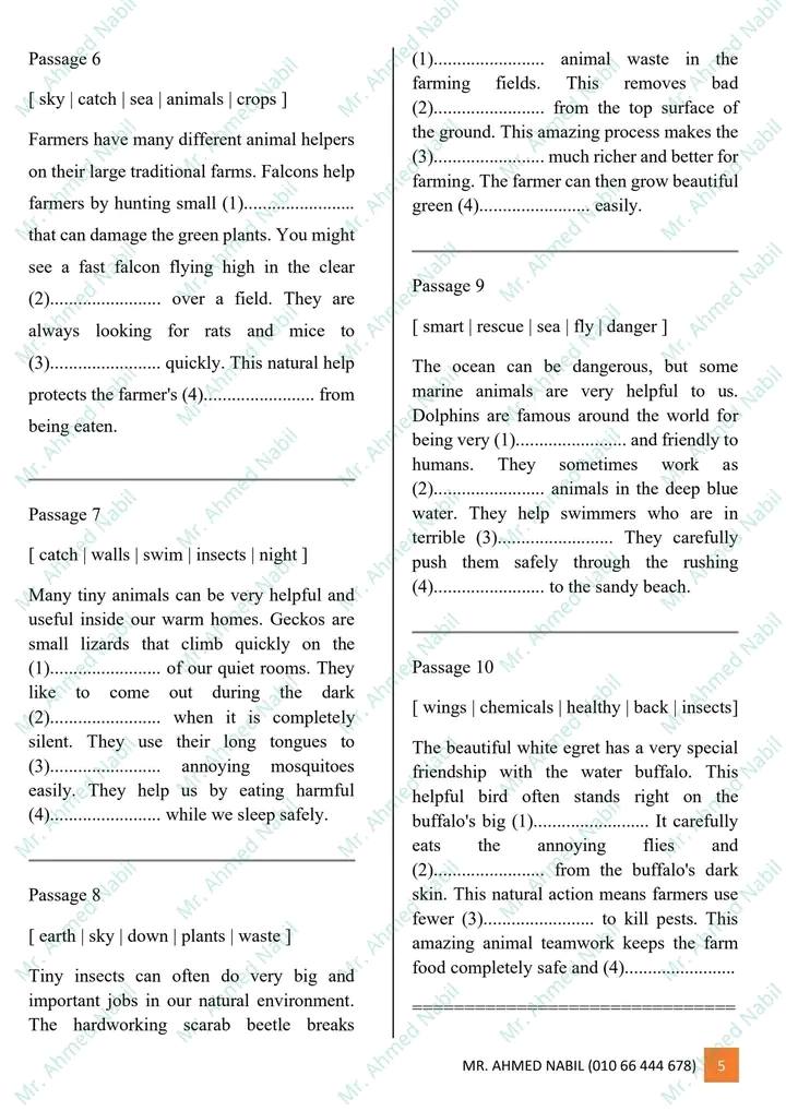 مراجعة شهر ابريل للصف الخامس الابتدائي 2026  4